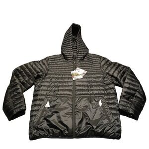 PAJAR Eriksson Mens Quilted Lightweight Puffer Black Hooded Jacket Coat Size XL